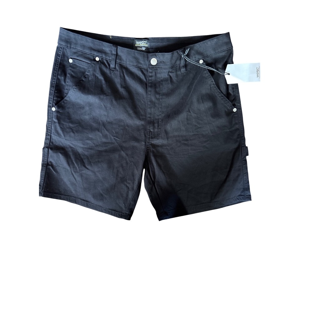 WESC Carpenter Shorts Black Unisex Denim Size 34
